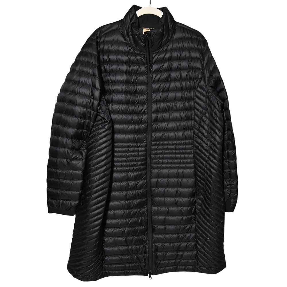 Duluth Trading Co Puffer Coat Womens Longline Down Quilted XXL Black